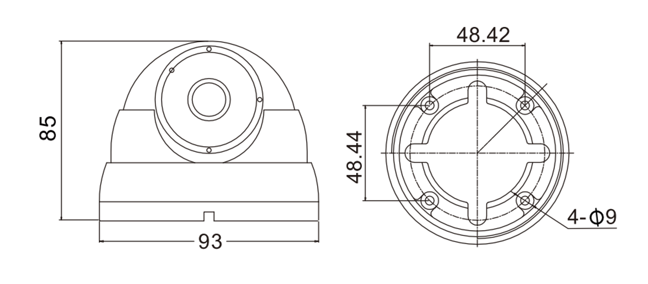 Dome camera scheme